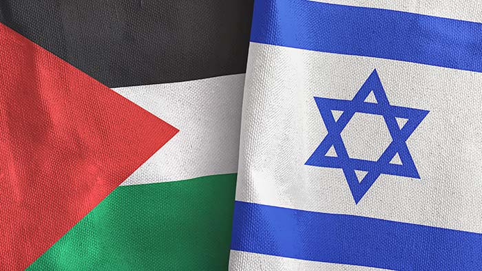 דגל ישראל ופלסטין